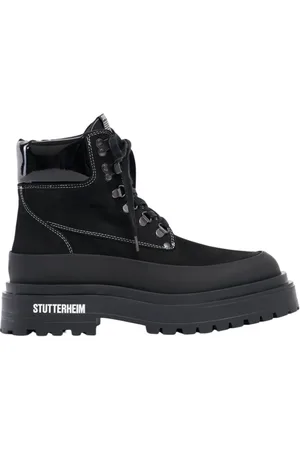 Stutterheim Sko, unisex, Sort, 44 EU, Læder, Nubuck Ankelstøvler til vådt vejr