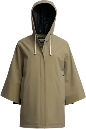 Stutterheim Jakke, Dame, Grøn, XL, Bomuld, Vinter Mat Regnfrakke