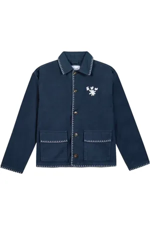 Maison Labiche Jakke, Herre, Blå, L/XL, Tyl, Palm Style Lemonnier Skjorte