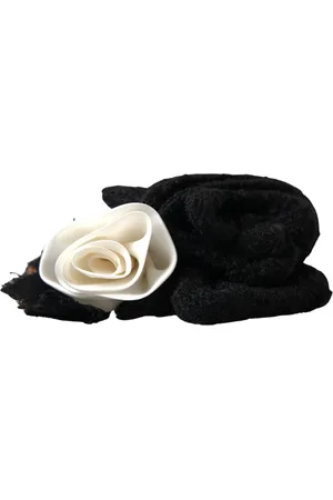 Dolce & Gabbana Tilbehør, Dame, Sort, ONE SIZE, Bomuld, Elegant Silke Krystal Hovedbånd