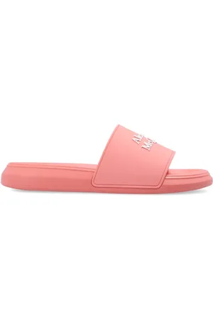 Alexander McQueen Sko, Dame, Lyserød, 37 EU, Logo Slides Kvinder Gummi Italien