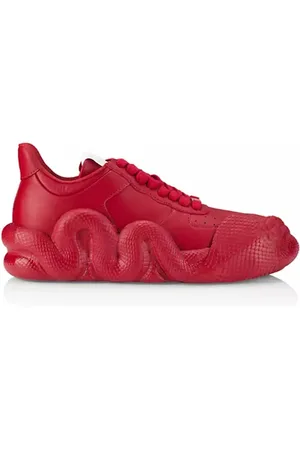 Giuseppe Zanotti Sko, Herre, Rød, 40 EU, Læder, Cobra Sneakers Læder Herre Sko
