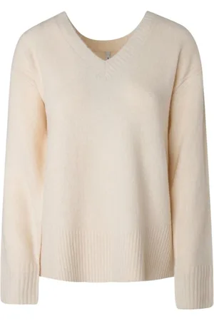 Pepe Jeans Strik, Dame, , S, Uld, Ivory White V-Neck Sweater