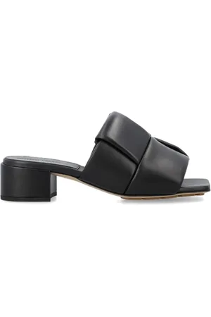 Bottega Veneta Sko, Dame, Sort, 40 EU, Læder, Læder Patch Mules med præget detalje