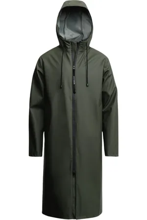 Stutterheim Jakke, Herre, Grøn, XS, Uld, Vandtæt hættetrøje parka til mænd