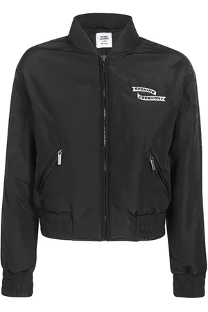 Opening Ceremony Jakke, Dame, Sort, M, Uld, Bomberjakke med logo patch
