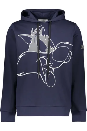 Iceberg Sweathshirts & Hoodies, Herre, Blå, M, Bomuld, Hættetrøje med broderi