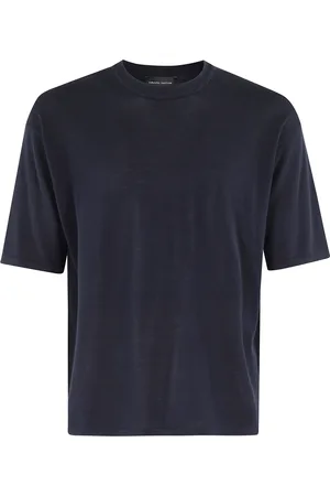 Roberto Collina Top, Herre, Blå, S, Behagelig pasform rund hals sweater