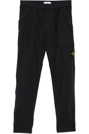 Stone Island Bukser, Herre, Blå, W33, Afslappede Cargo Bukser til Mænd