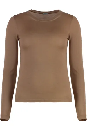 Malo Strik, Dame, Brun, 2XS, Cashmere, Luksus Cashmere Sweater Ribbed Knit Kants