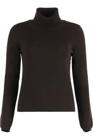 Malo Strik, Dame, Brun, 2XS, Cashmere, Luksus Cashmere Turtleneck Pullover