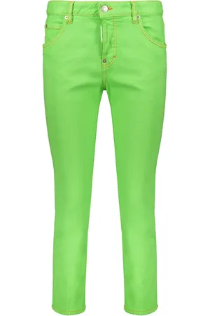 Dsquared2 Jeans, Dame, Grøn, 3XS, Uld, Stilfulde 5-lomme jeans