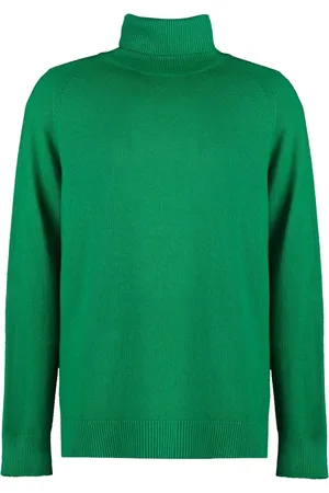 Malo Strik, Herre, Grøn, XL, Cashmere, Luksus Cashmere Turtleneck Sweater