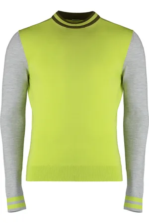 Malo Strik, Herre, Grøn, 4XL, Uld, Ribstrik crew-neck uld pullover