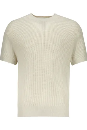 Neil Barrett Top, Herre, , XL, Ribbet Strik T-shirt