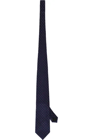 corneliani Tilbehør, Herre, Blå, ONE SIZE, Silke Polka-dot Slips