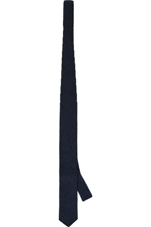 corneliani Tilbehør, Herre, Blå, ONE SIZE, Cashmere, Luksus Zig Zag Silke Cashmere Slips
