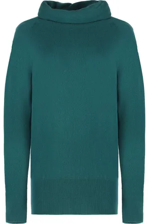 Malo Strik, Dame, Grøn, S, Cashmere, Luksus Cashmere Turtleneck Pullover