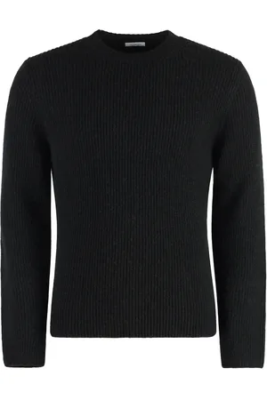 Malo Strik, Herre, Sort, XL, Uld, Ribstrikket kamel sweater
