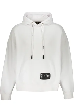 Palm Angels Sweathshirts & Hoodies, Herre, Hvid, M, Bomuld, Hættetrøje med stenudsmykning