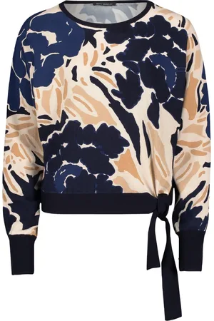Betty Barclay Strik, Dame, Flerfarvet, M, Blomstret Batwing Sweater
