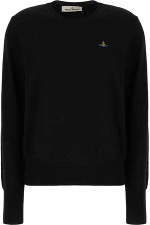 Vivienne Westwood Sweathshirts & Hoodies, Dame, Sort, L, Uld, Stilfuldt Strik Wear