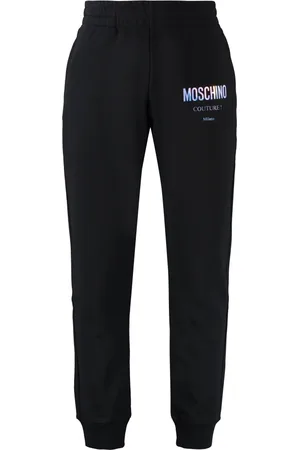 Moschino Bukser, Herre, Sort, L, Bomuld, Logo Sweatpants i Bomuld