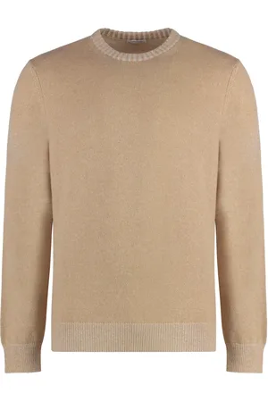 Malo Strik, Herre, , 3XL, Cashmere, Cashmere crew-neck sweater med ribkanter