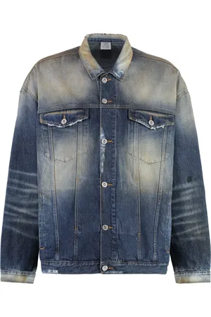 Vetements Jakke, Herre, Blå, XL, Denim, Vintage Denim Jakke Unisex Linje