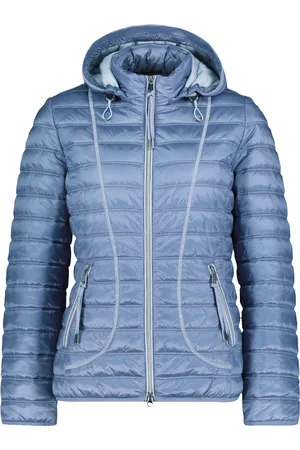 Betty Barclay Jakke, Dame, Blå, 3XL, Quiltet jakke med aftagelig hætte