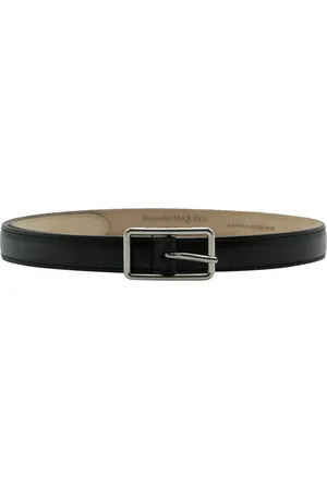 Alexander McQueen Tilbehør, Dame, Sort, 90 CM, Læder, Klassisk Læderbælte