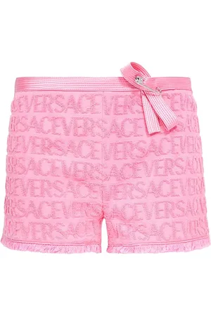 VERSACE Shorts, Dame, Lyserød, S, Bomuld, Terry Cloth Beach Cover-Up Shorts