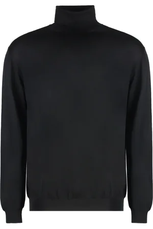 Malo Strik, Herre, Sort, 3XL, Cashmere, Luksus Cashmere Silk Turtleneck Sweater
