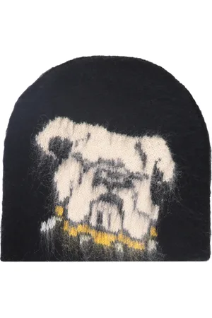 MARKET Tilbehør, Herre, Sort, ONE SIZE, Uld, Intarsia Strik Hue