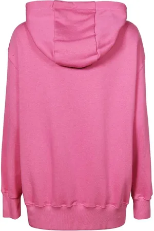VERSACE Sweathshirts & Hoodies, Dame, Lyserød, XS, Bomuld, Bomuldshættetrøje med Rhinestones Logo