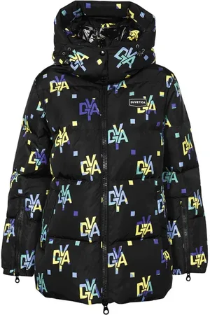 Duvetica Jakke, Dame, Sort, S, Uld, Monogram Print Dunjakke