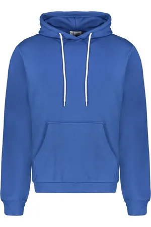 JOHN ELLIOTT Sweathshirts & Hoodies, Herre, Blå, S, Bomuld, Ribbed Hættetrøje