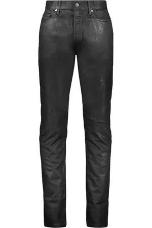 JOHN ELLIOTT Jeans, Herre, Sort, W34, Bomuld, Slim Fit Jeans med Metal Detaljer