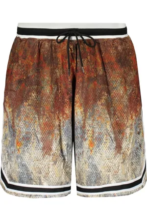 JOHN ELLIOTT Badetøj, Herre, Flerfarvet, S, Uld, Stribede Bermuda Shorts med Elastisk Talje