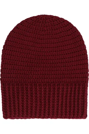Malo Tilbehør, Dame, Rød, ONE SIZE, Kashmir Hæklet Strik Hue