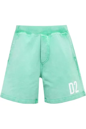 Dsquared2 Shorts, Herre, Grøn, 2XL, Bomuld, Bomuld Bermuda Shorts med Sidelommer