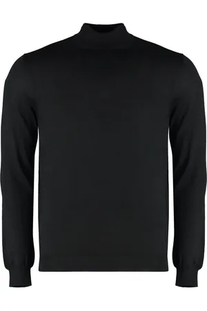 Malo Strik, Herre, Sort, 2XL, Cashmere, Luksus Cashmere Turtleneck Pullover Sweater