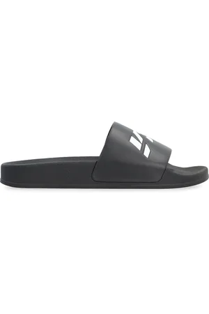 Vetements Sko, Herre, Sort, 45 EU, Logo Detalje Gummislides
