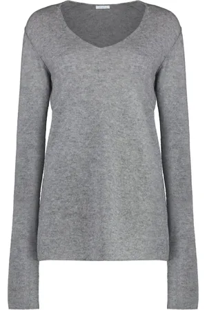Malo Strik, Dame, Grå, XS, Cashmere, Heather Cashmere Blend Pullover
