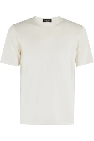 Roberto Collina Top, Herre, Hvid, S, Tubular Bottom Crew Neck Sweater