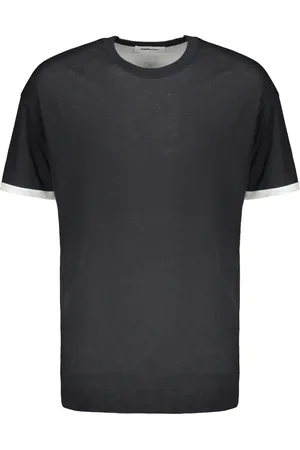 AMBUSH Top, Herre, Blå, S, Bomuld, Maxi T-shirt med Kontrastindsatser