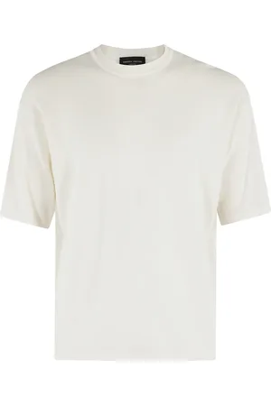 Roberto Collina Top, Herre, Hvid, L, Comfy Fit Crew Neck Sweater