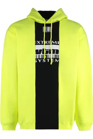 Vetements Sweathshirts & Hoodies, Herre, Flerfarvet, S, Bomuld, Ribbet Bomuldshættetrøje