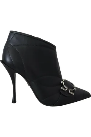 Dolce & Gabbana Sko, Dame, Sort, 39 EU, Læder, Quiltet læder stiletstøvler