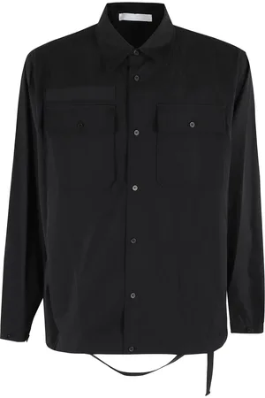 Helmut Lang Skjorte, Herre, Sort, M, Klassisk Uniform Skjorte til Hverdagsbrug